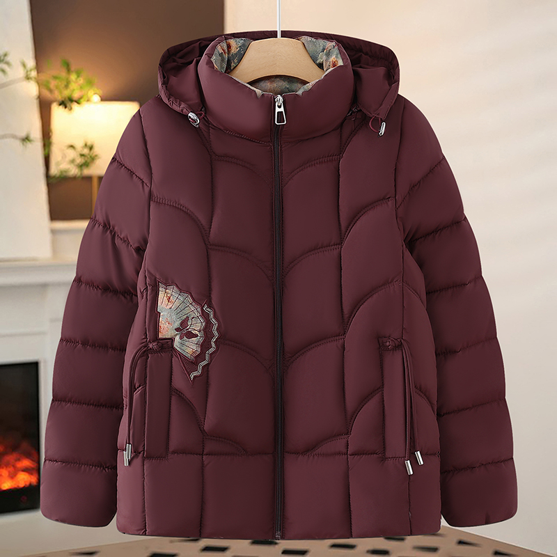 中老年妈妈装新款洋气棉服外套女加厚保暖奶奶棉服宽松大码棉衣