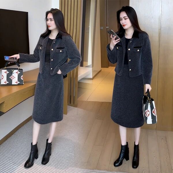 2025秋季新款时尚洋气穿搭气质休闲显瘦收腰减龄长袖套装126