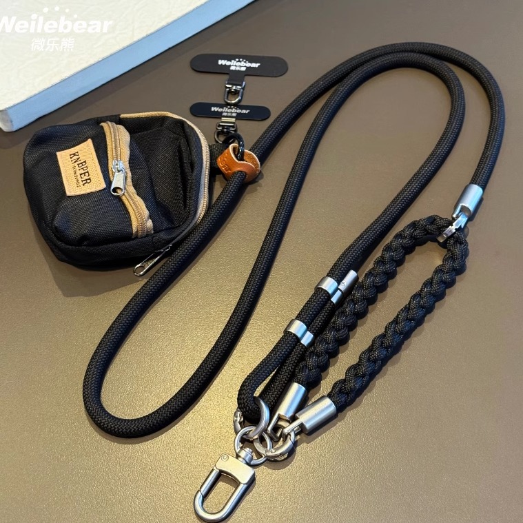 韩风个性手机挂绳斜挎可调节肩背挂脖旅游小书包腕带绳挂饰防丢绳