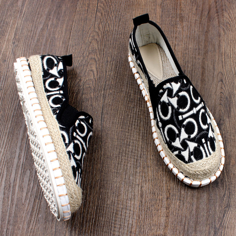 夏季新款老北京布鞋男士手工软底透气一脚蹬轻便不累脚耐磨休闲鞋