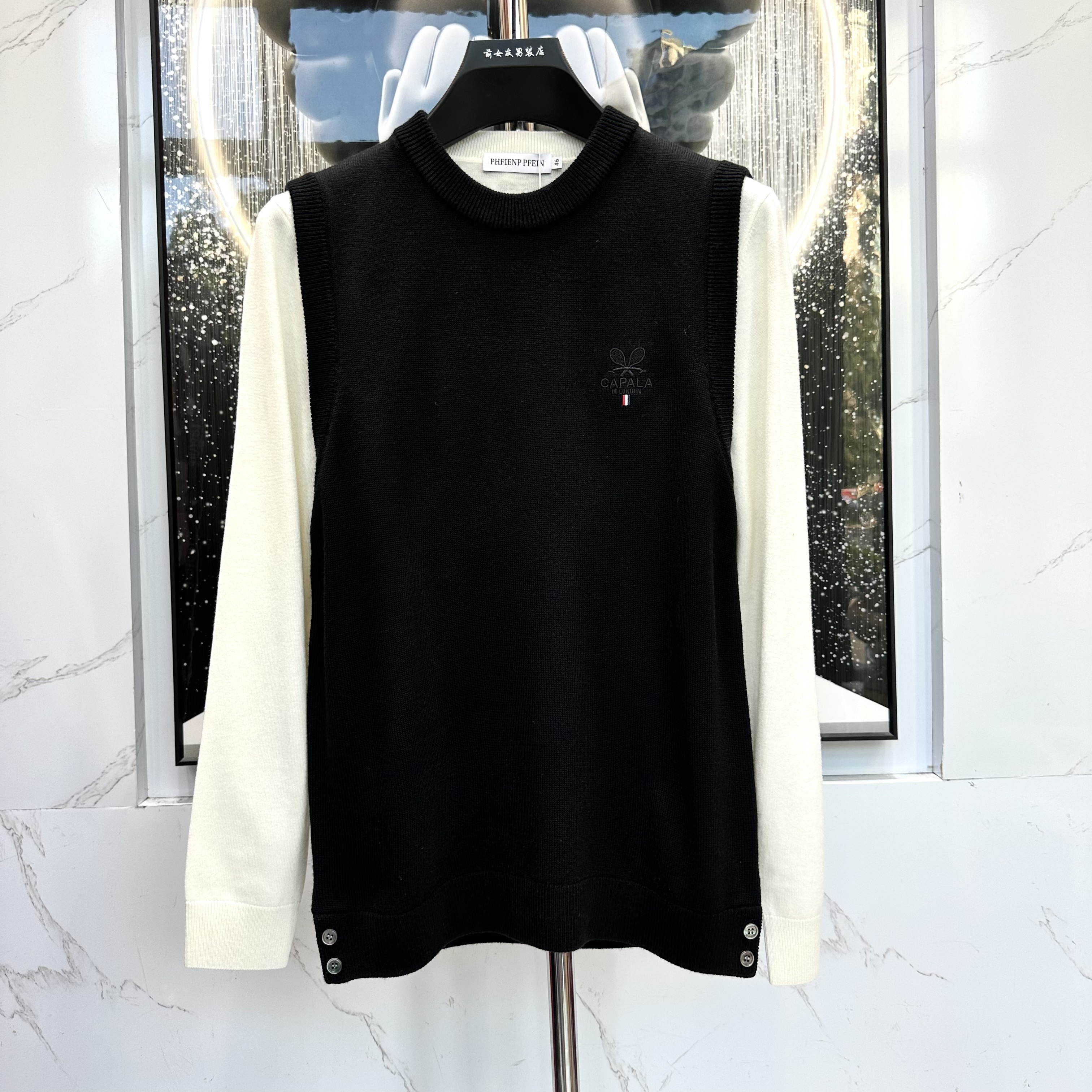 【卡珀拉马甲】男士秋冬季时针织尚休闲背心马甲男装无袖圆领0718