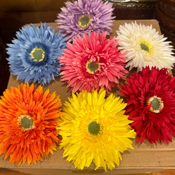 藏式格桑花仿真布花供水花11厘米（一包七朵）