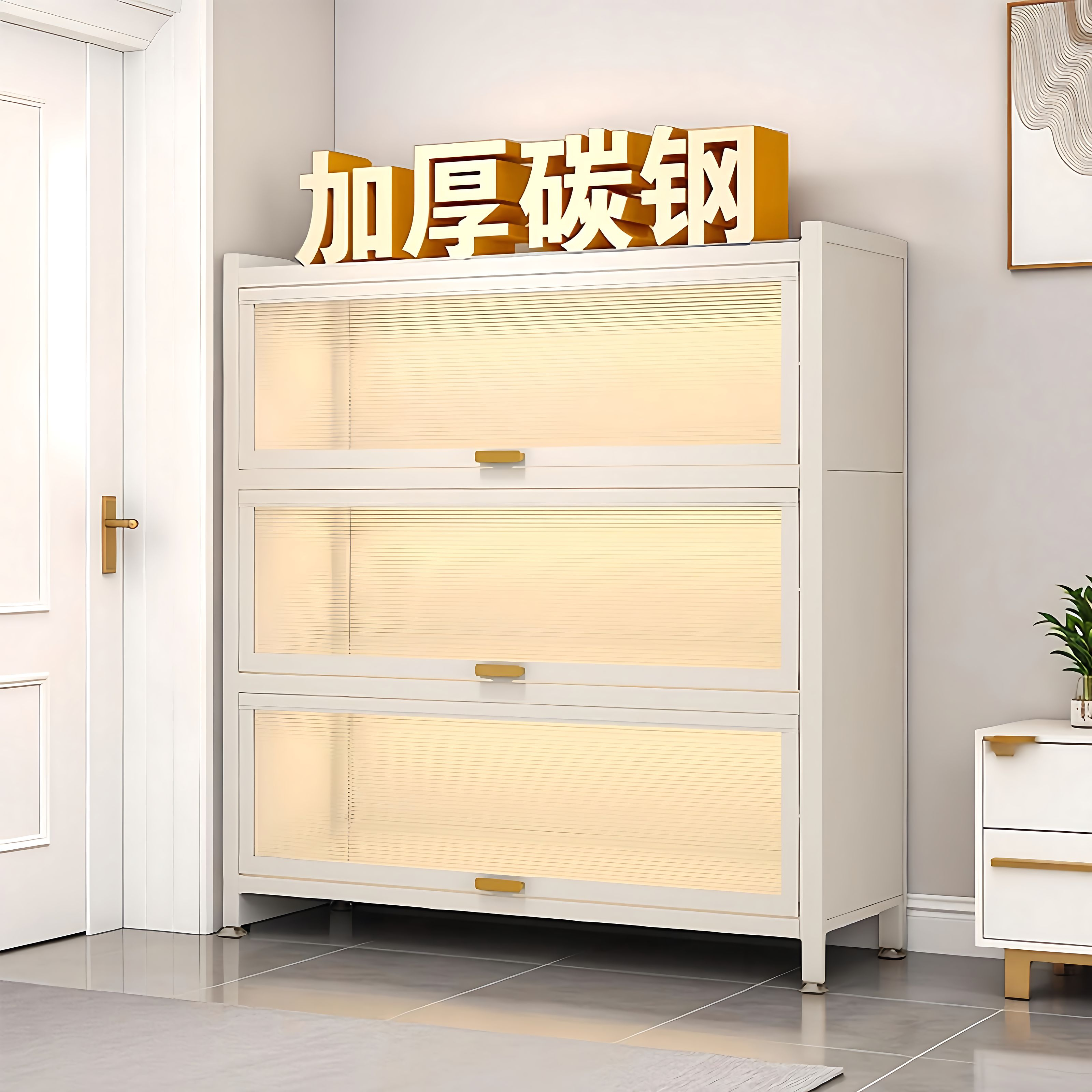 窦仕妮餐边柜靠墙一体柜防尘防虫客厅高级感网红边柜多功能正品