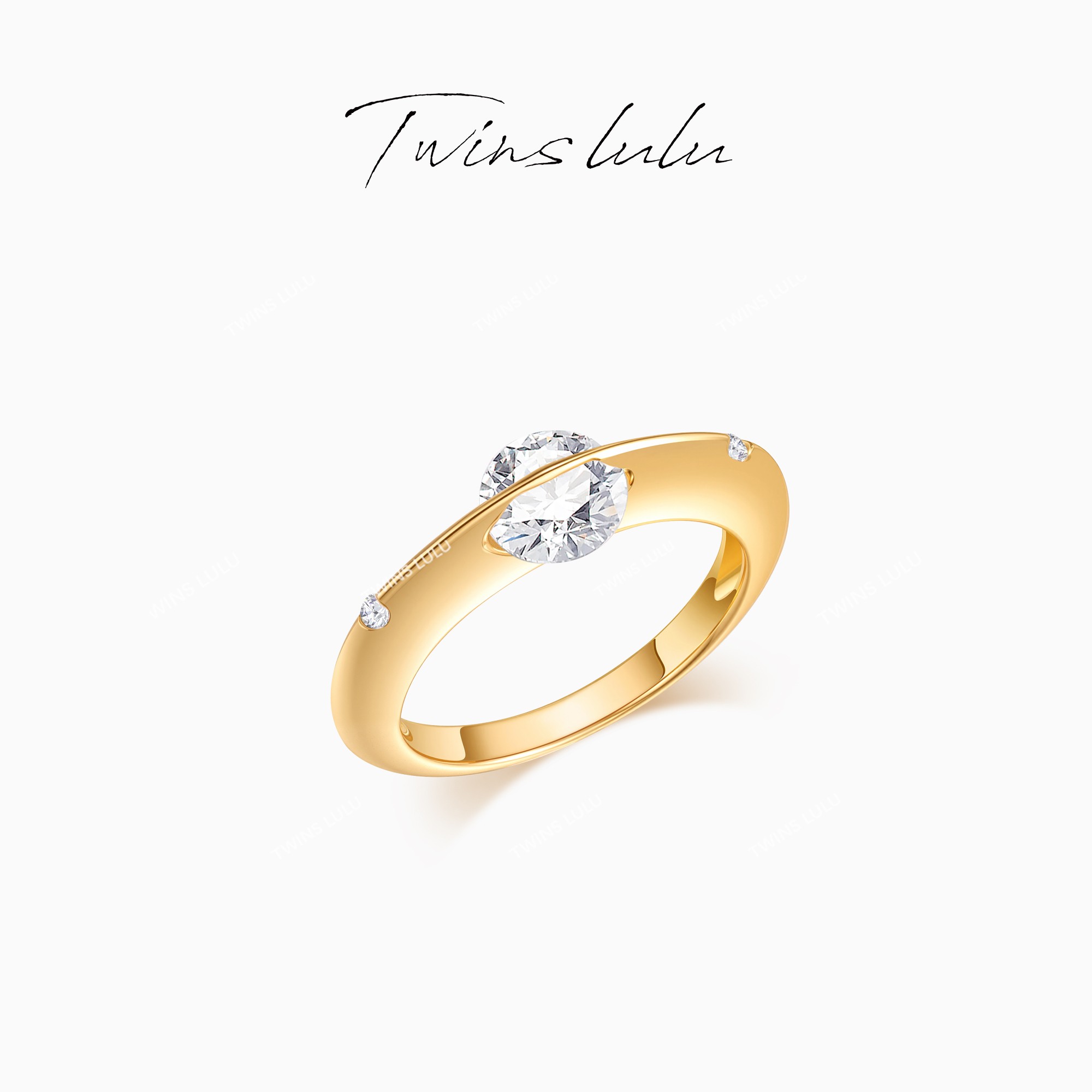 TWINS LULU 镀K金 简约休闲风高级感爆款爆闪宇宙恒星戒指TSS6947
