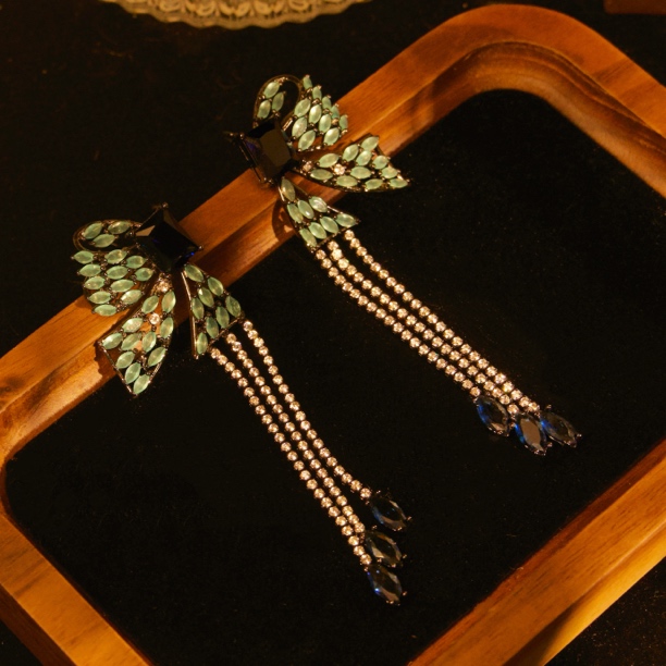 铜合金耳饰 A330 法式手工复古流苏春夏气质优雅女神时尚耳环