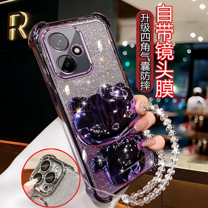 适用新款荣耀400手机壳女5g 可爱潮支架DNN-AN00网红四角防摔软壳