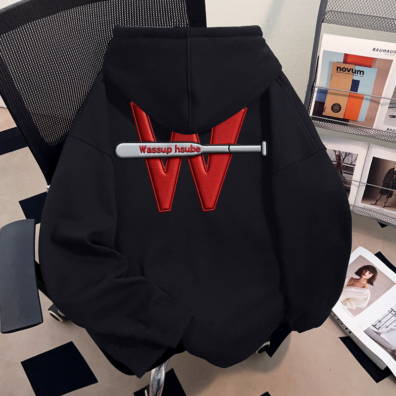 WASSUP HSUBE2025秋冬季重磅美式国潮牌卫衣潮酷宽松上衣oversize