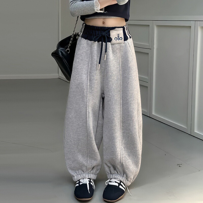 【立体加绒-乐天天童装】儿童加绒时尚新款冬简约百搭宽松休闲卫裤