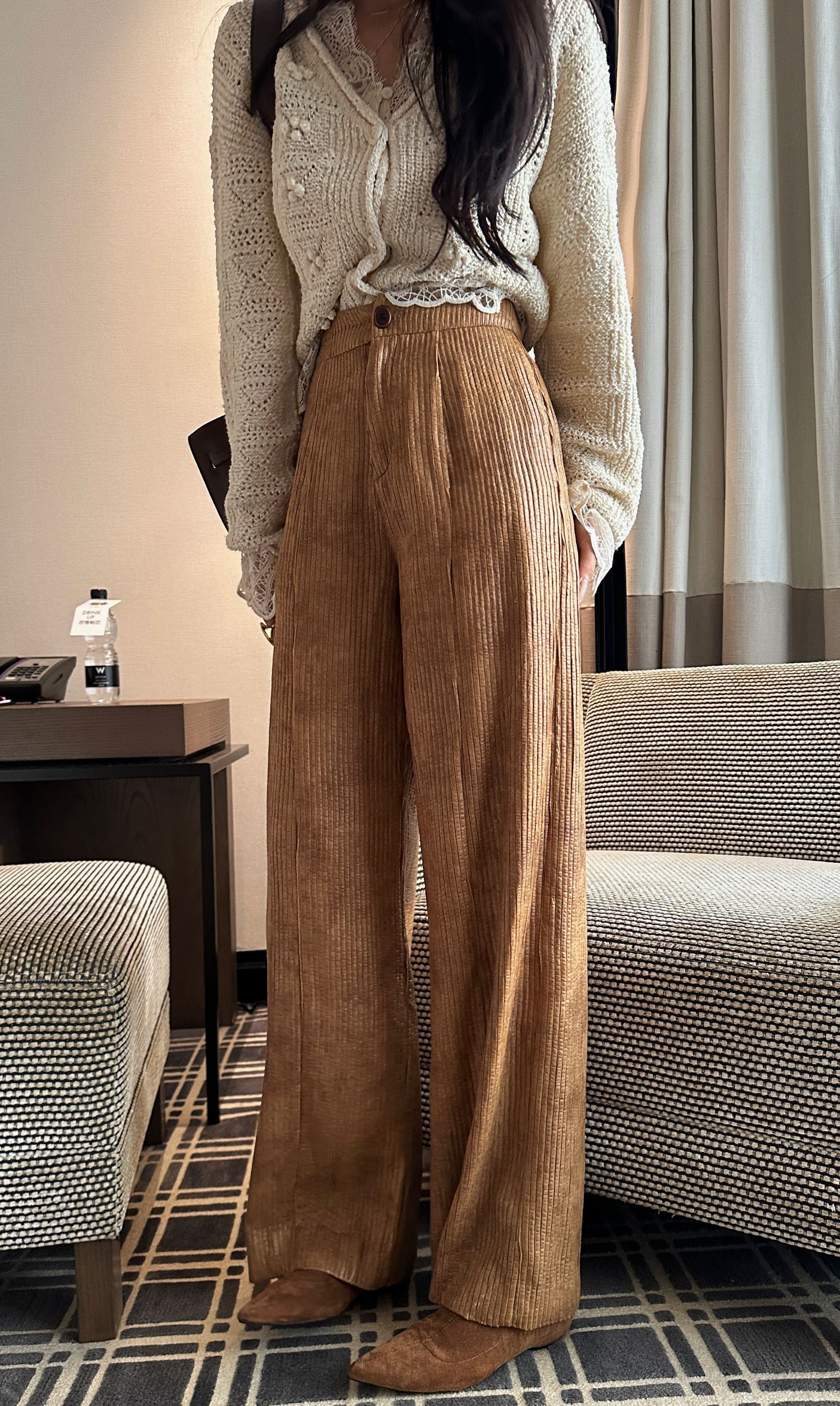 利达 NEW DADADA气质显瘦宽松复古秋冬时尚百搭休闲裤子CDZ684