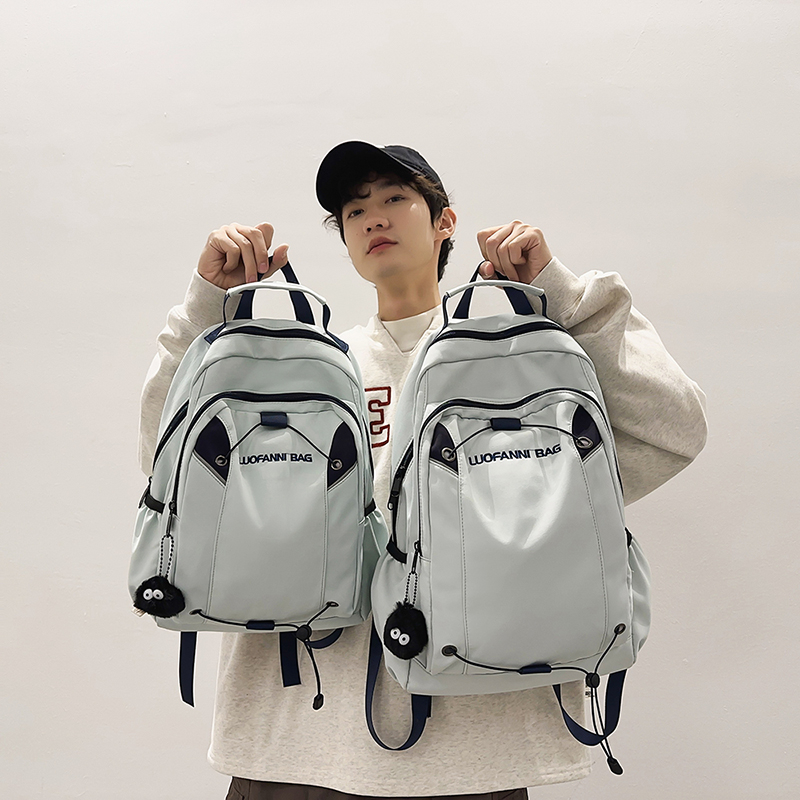 原创小众日系森系书包 初中高中学生大容量双肩包男ins旅行背包女