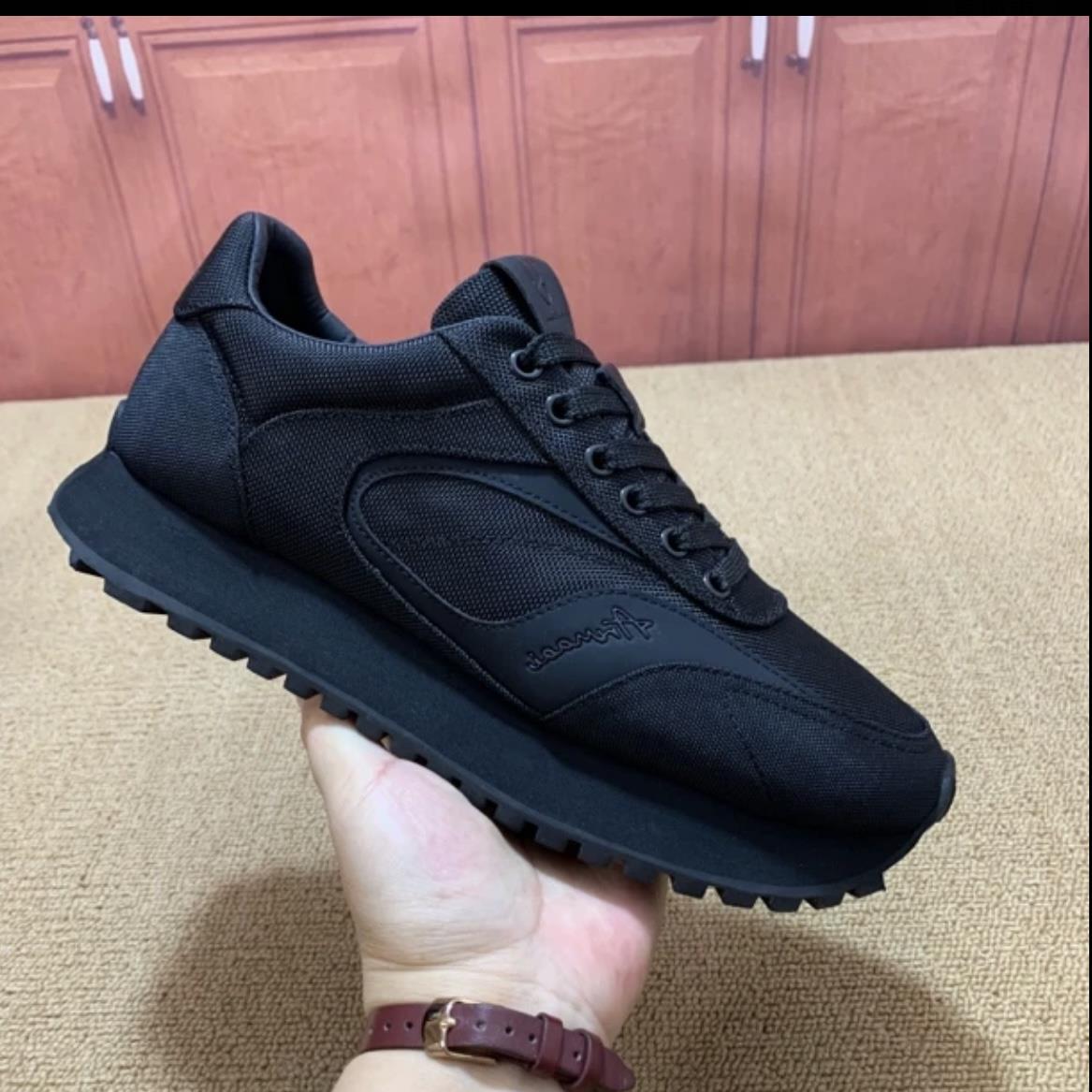 新款休闲舒适圆头时尚百搭广州有单有棉科技布男鞋A551-D1M(D1)