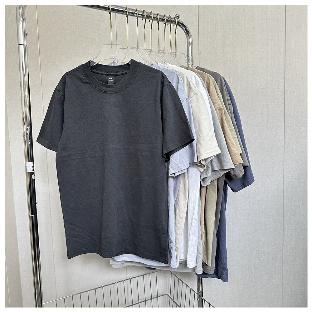 T310 夏季新款纯色宽松圆领短袖T恤女