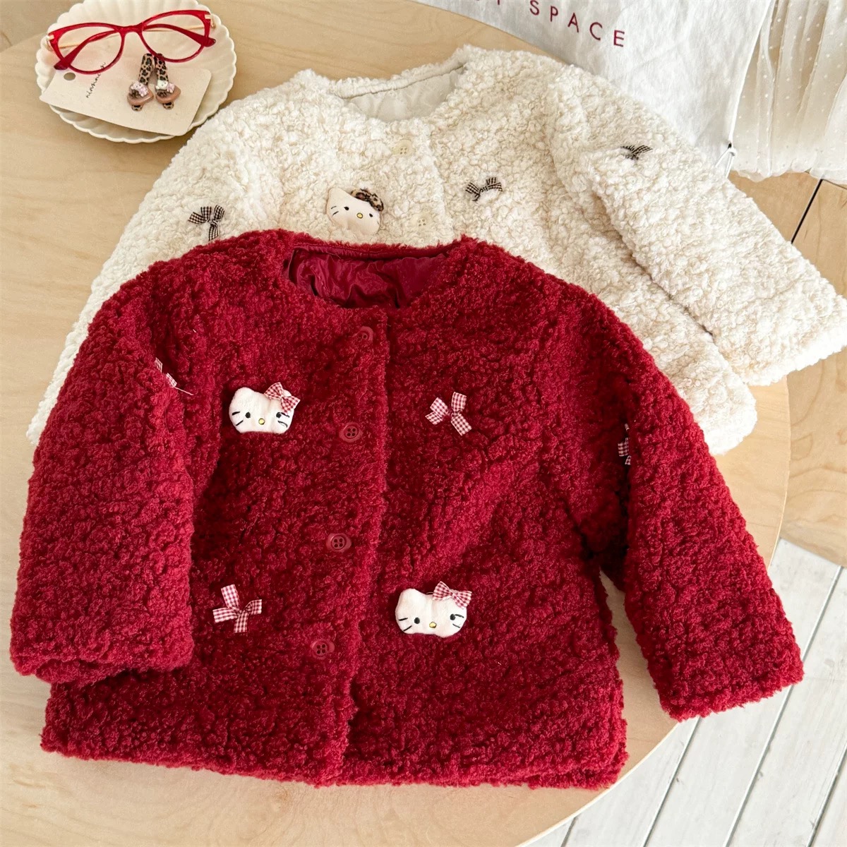 女童泰迪绒棉袄厚款加厚洋气保暖毛绒冬加绒冬季长袖韩版时尚棉服