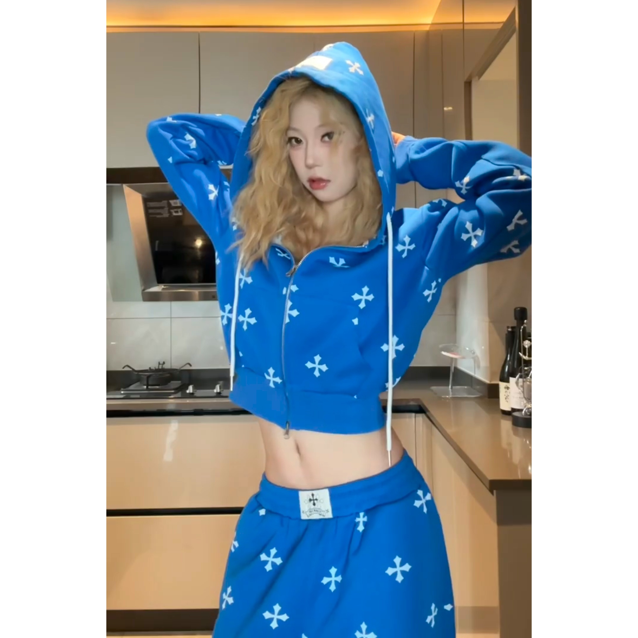 【DMXJ大梦想家】连帽卫衣外套家居服睡衣女春秋季新款长袖长裤套装