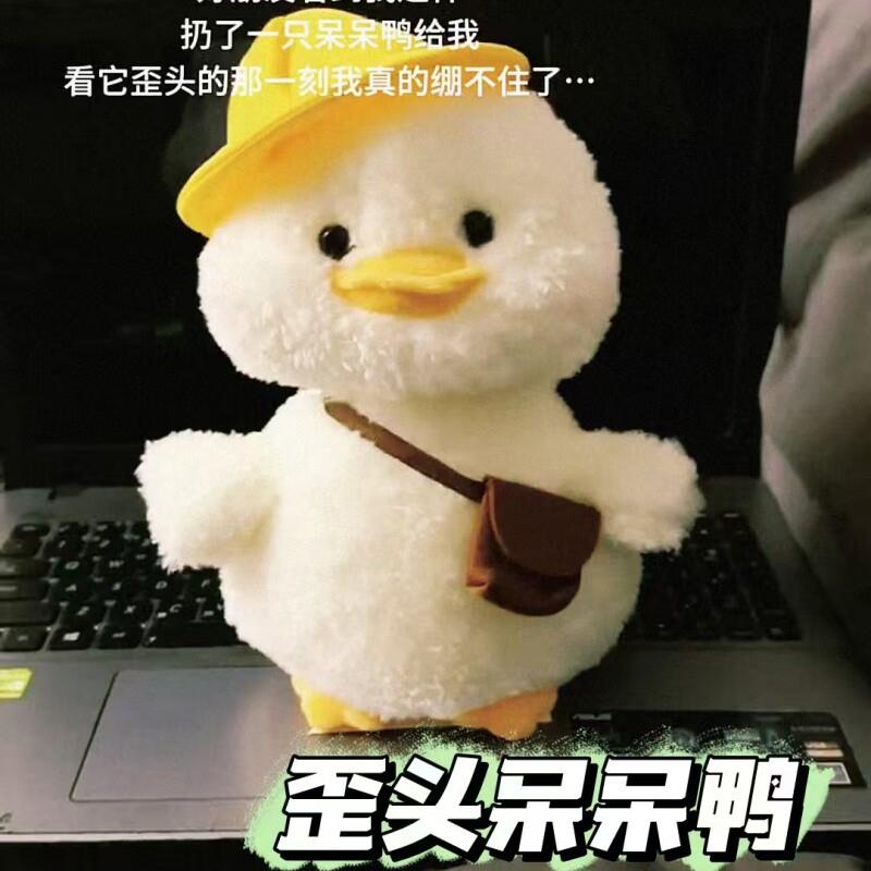 歪头呆呆鸭电动毛绒玩具公仔柔软可爱玩偶生日礼物送朋友安慰神器
