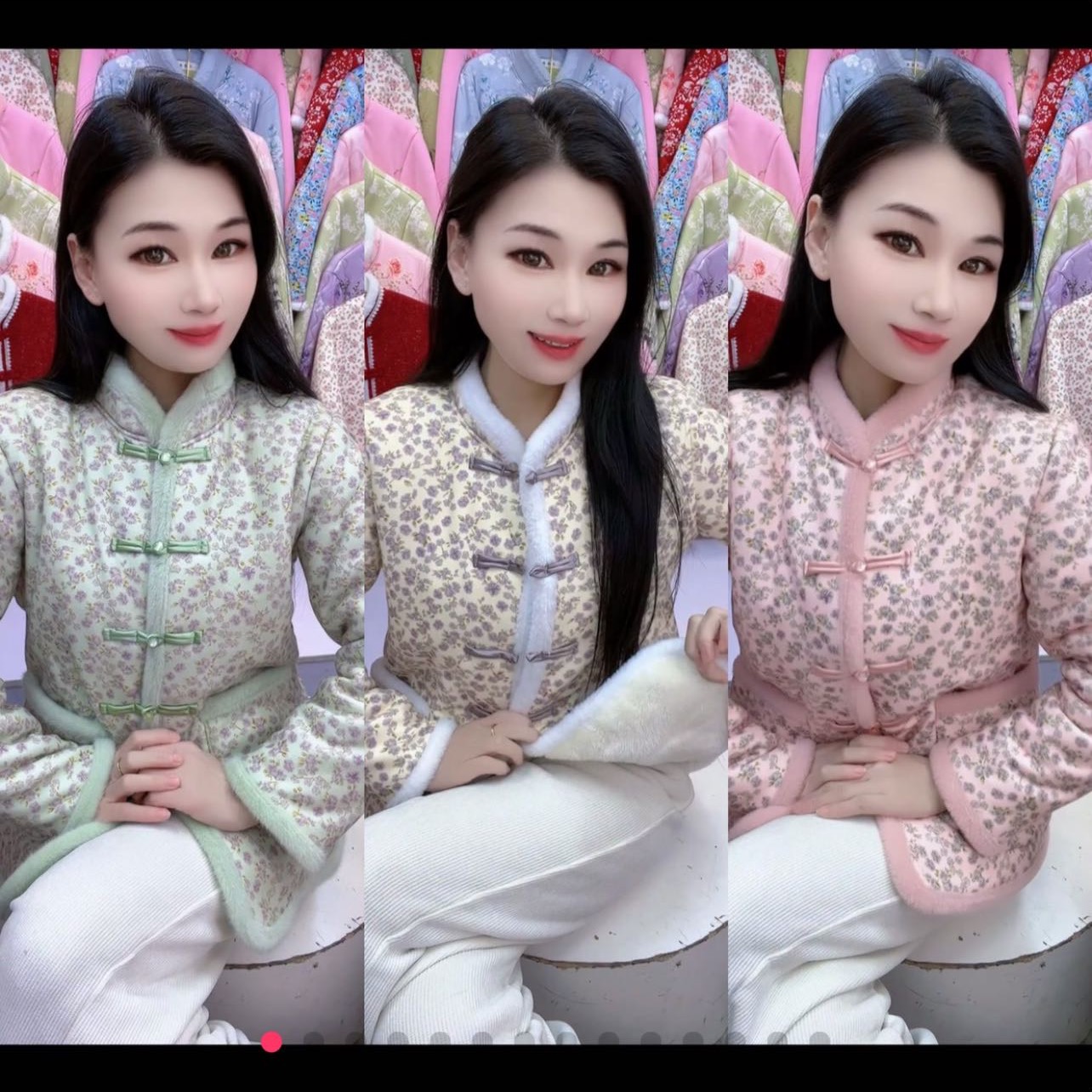 (送运费险)冬季新款女棉服新中式复古风加厚外套女hh碎花棉袄