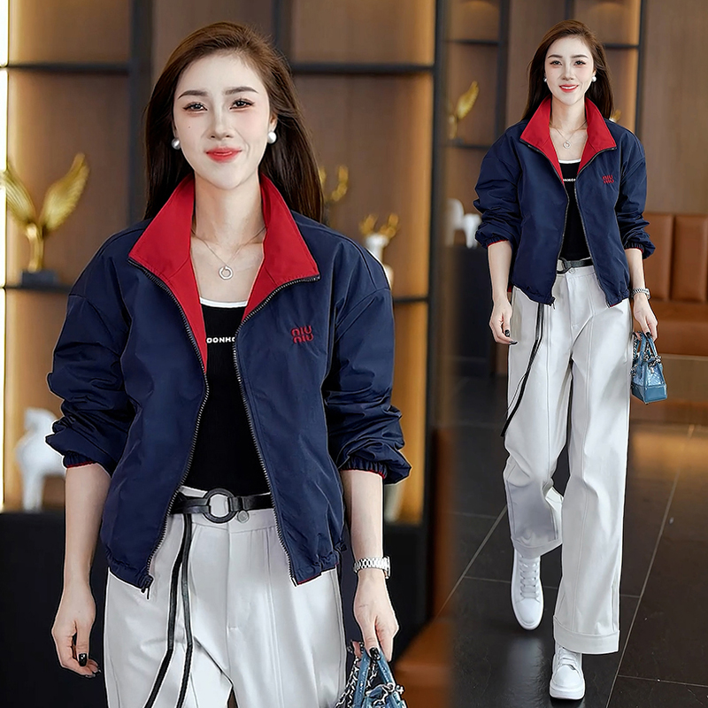 短款外套春秋2025年新款时尚百搭休闲小个子洋气质秋装双面穿上衣