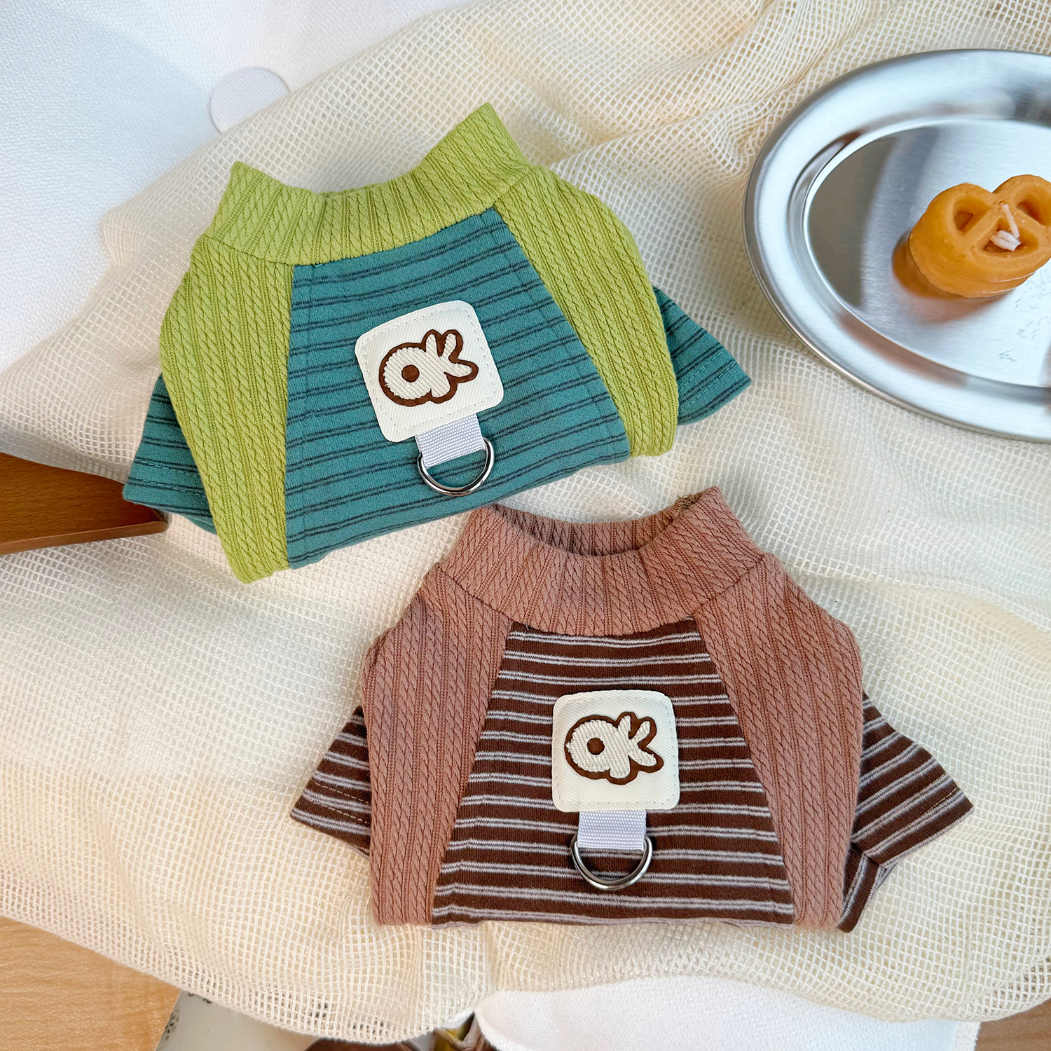 原创秋冬款宠物狗狗猫咪衣服潮牌打底衫T恤超柔亲肤保暖防风服饰