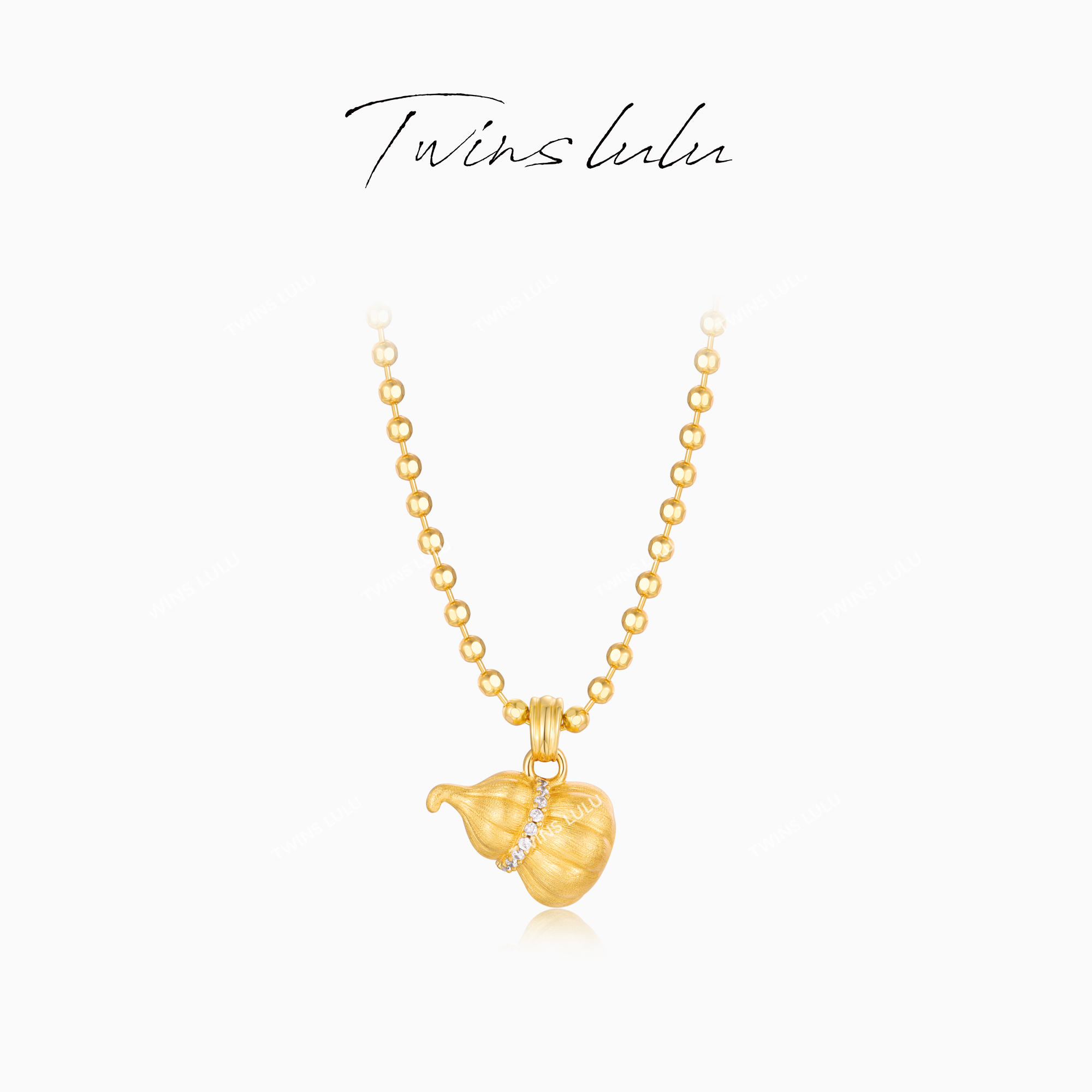 TWINS LULU 镀K金 新品古法工艺新中式小众葫芦项链女款TSJ8652