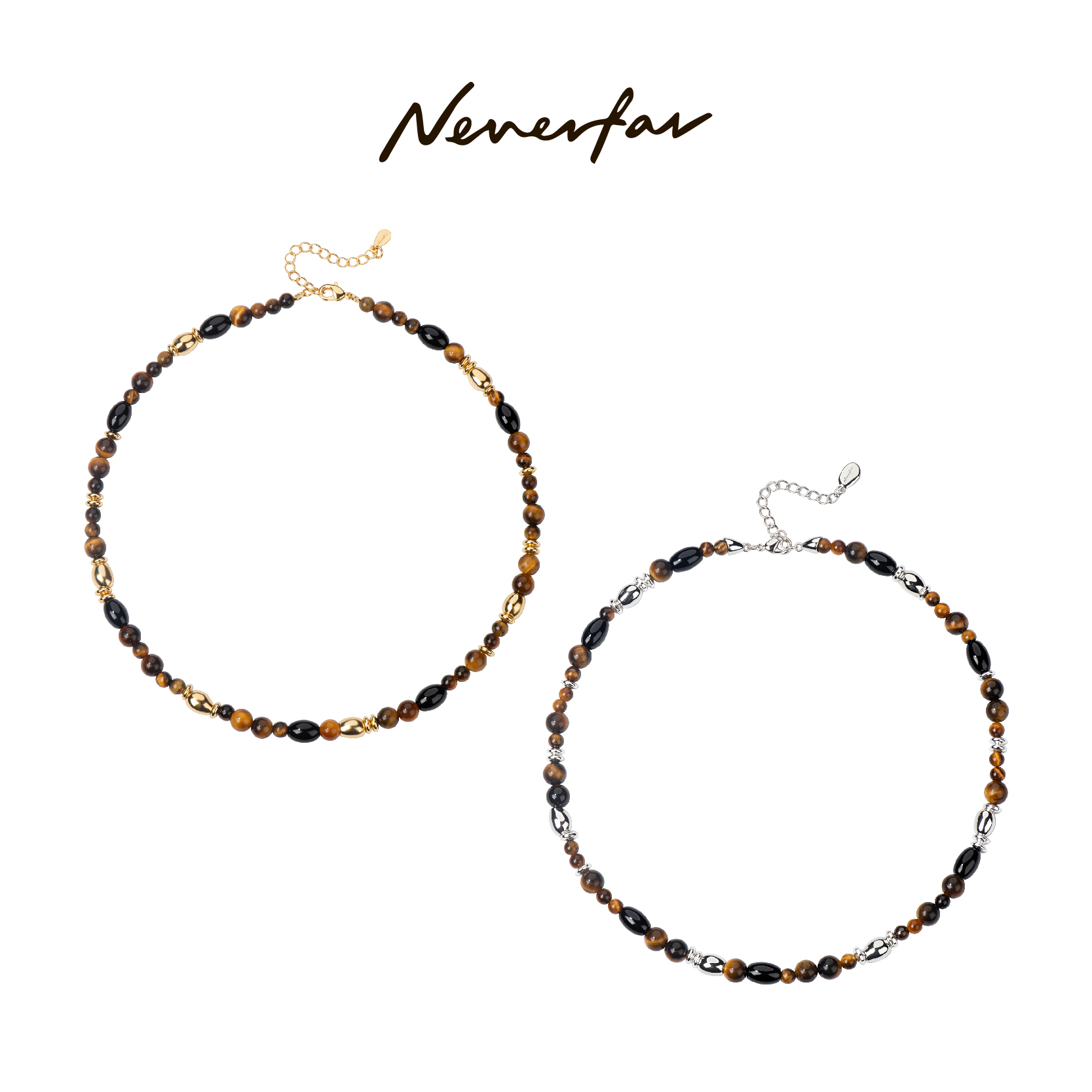 纯铜项链  Essential·秋冬系列虎岩纹串珠项链女