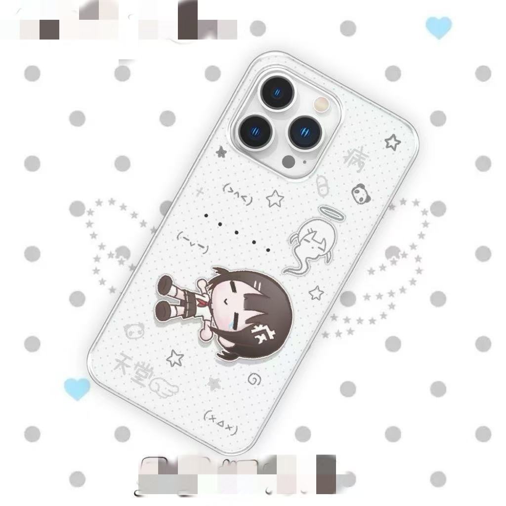IMD可爱卡通少女适用iphone16苹果15果冻手机壳小米OPPO华为荣耀