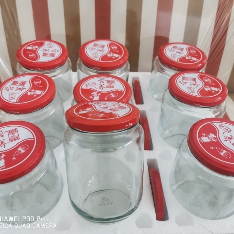 耐高温厂家直销罐头瓶带盖食品级玻璃瓶密封罐500克750克收纳瓶yw