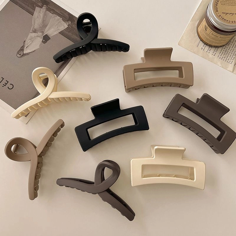 磨砂鲨鱼夹发量多抓夹女网红时尚简约发夹2023新款后脑勺发卡夹子