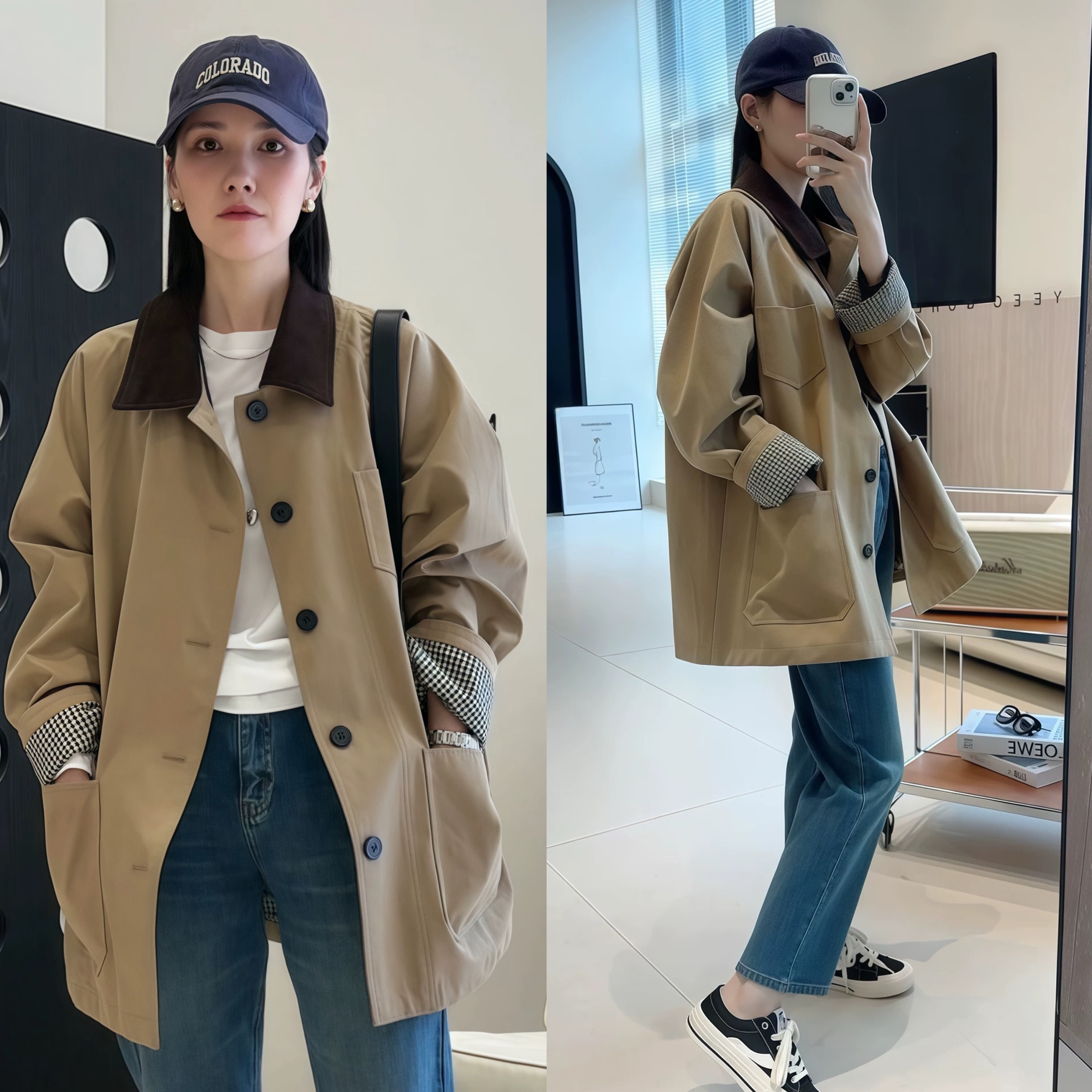 爆款巴恩风中长款时尚风衣外套女大衣2025秋季韩系休闲超好看上衣