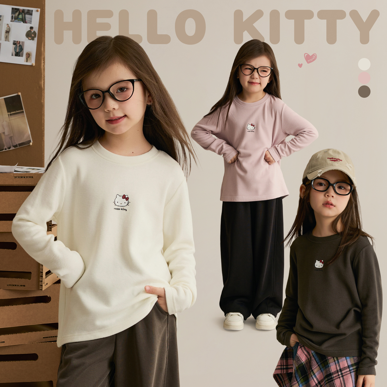 辰辰妈【甜品屋】HelloKitty女童印花T恤洋气儿童长袖上衣8494DH