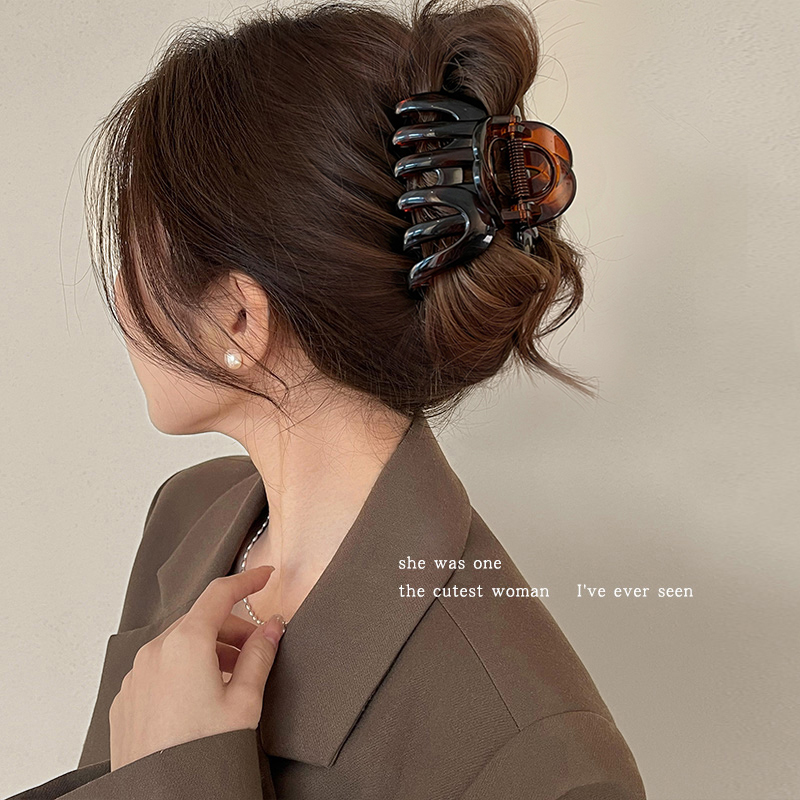 巨能抓~南瓜抓夹大号发量大加宽鲨鱼夹2025新款少女感发夹后脑勺