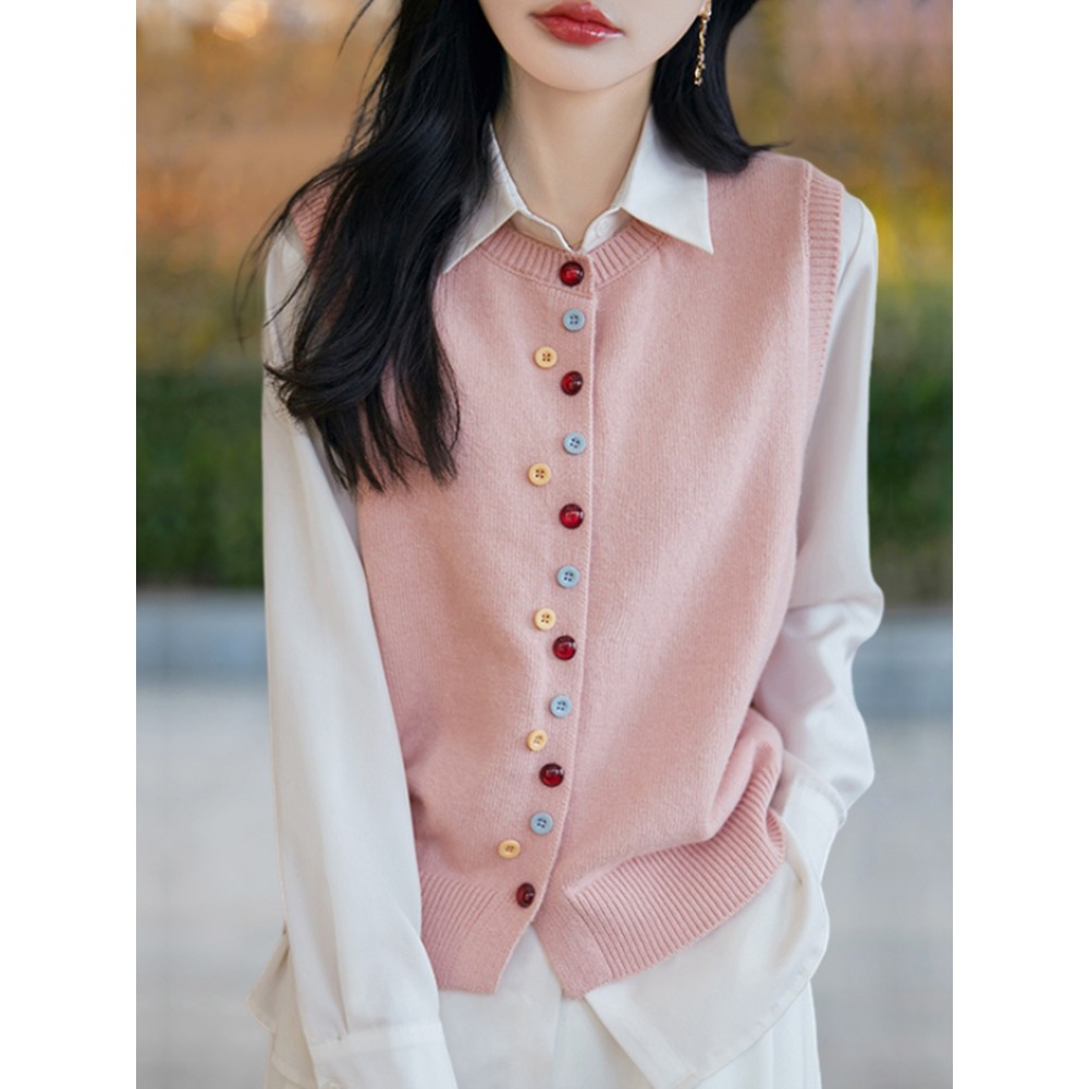 哥弟阿玛施正品胖mm春秋大码马甲背心女时髦洋气2025新款针织开衫