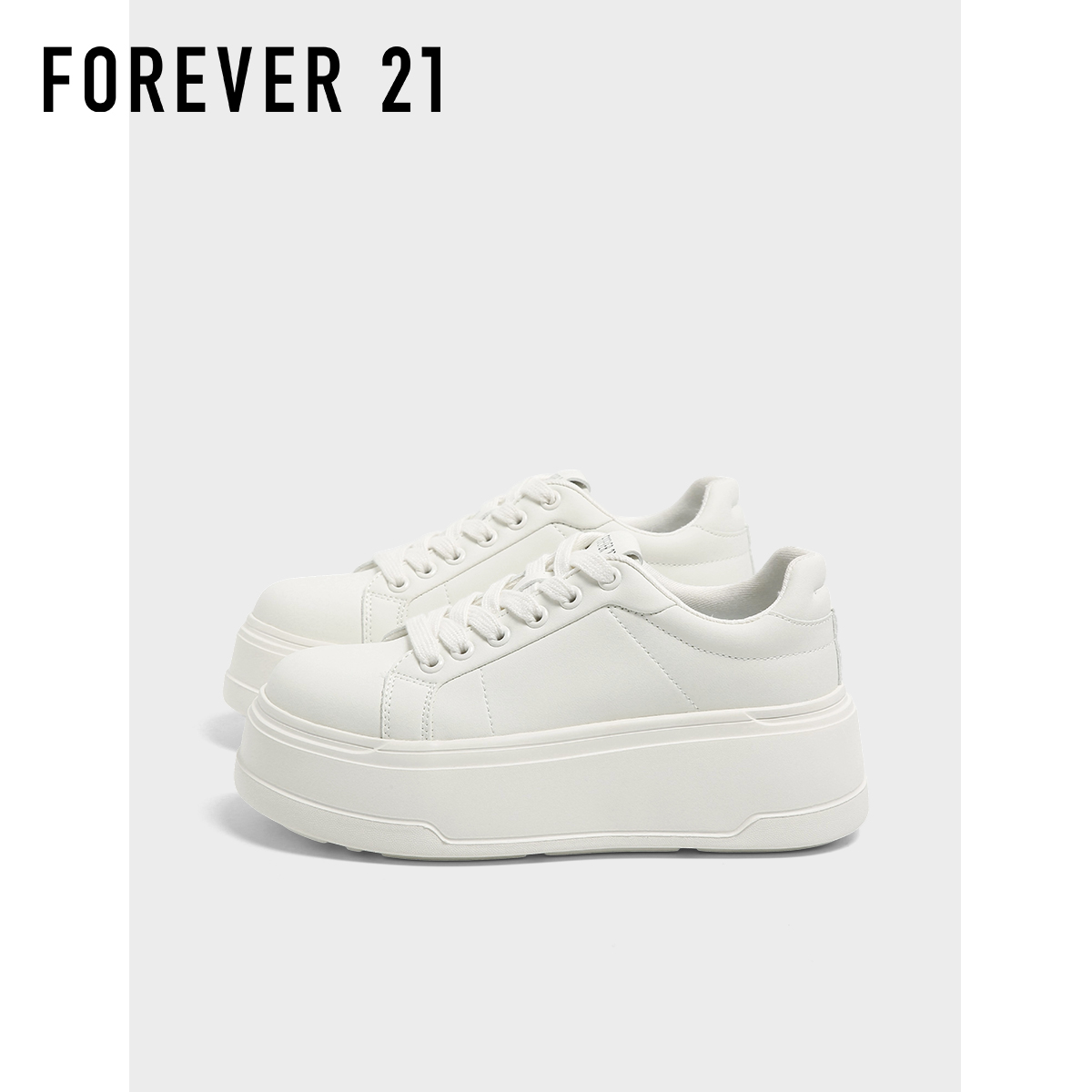 F21爆款厚底小白鞋女2025新款春秋增高百搭小个子女鞋休闲板鞋