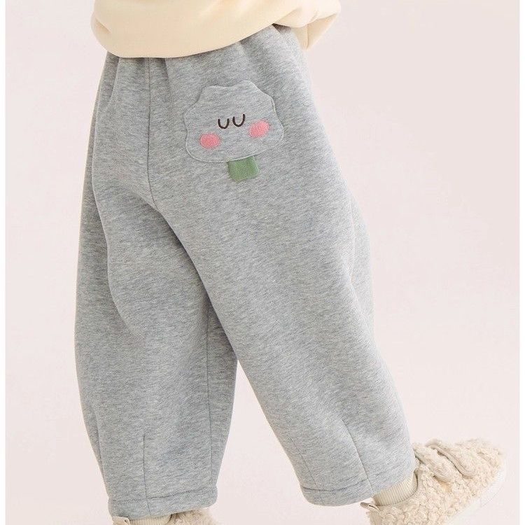 新品女童裤子冬季2025新款休闲裤秋冬款宝宝儿童冬装加绒运动卫裤