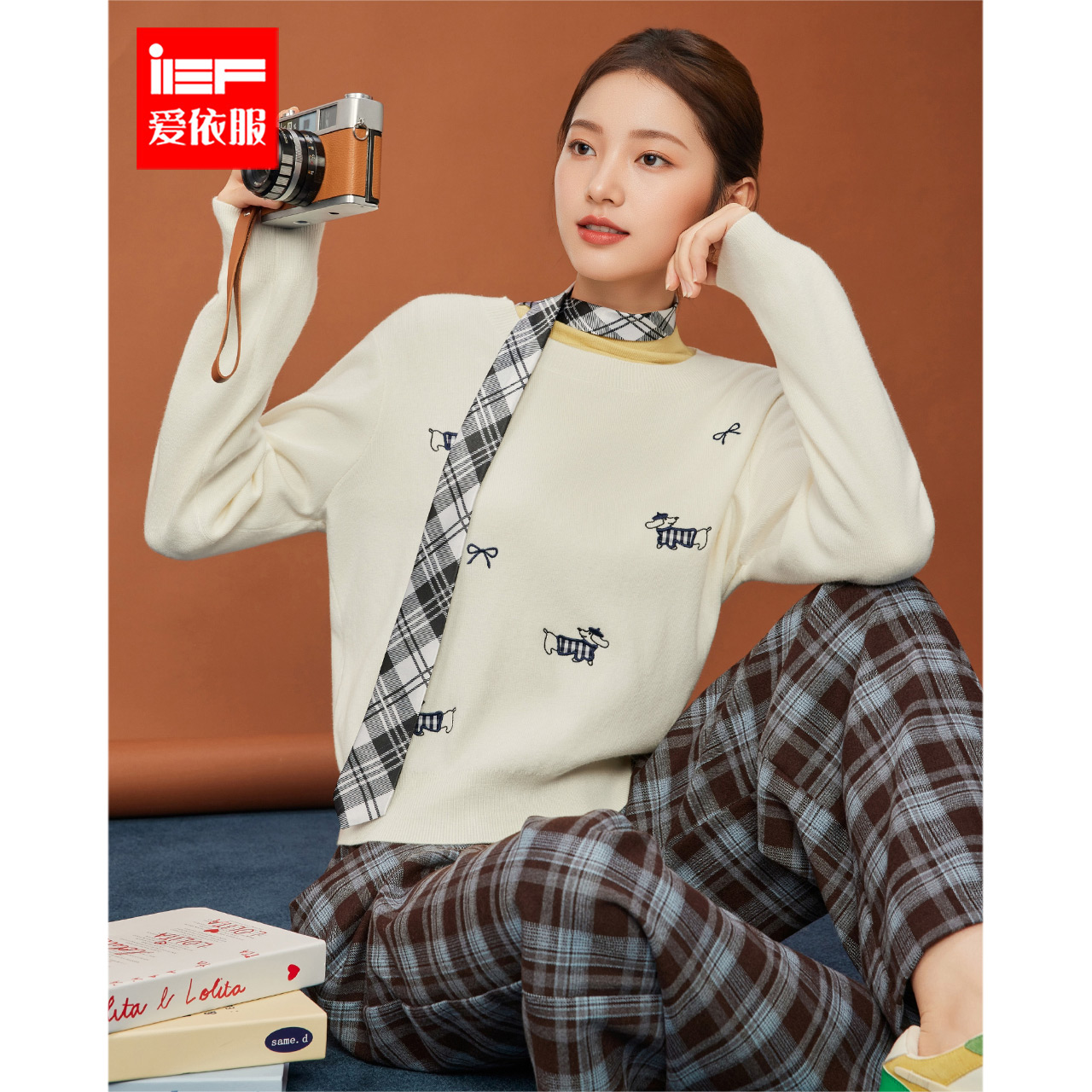 IEF/爱依服2025新款秋季百搭时尚毛织上衣