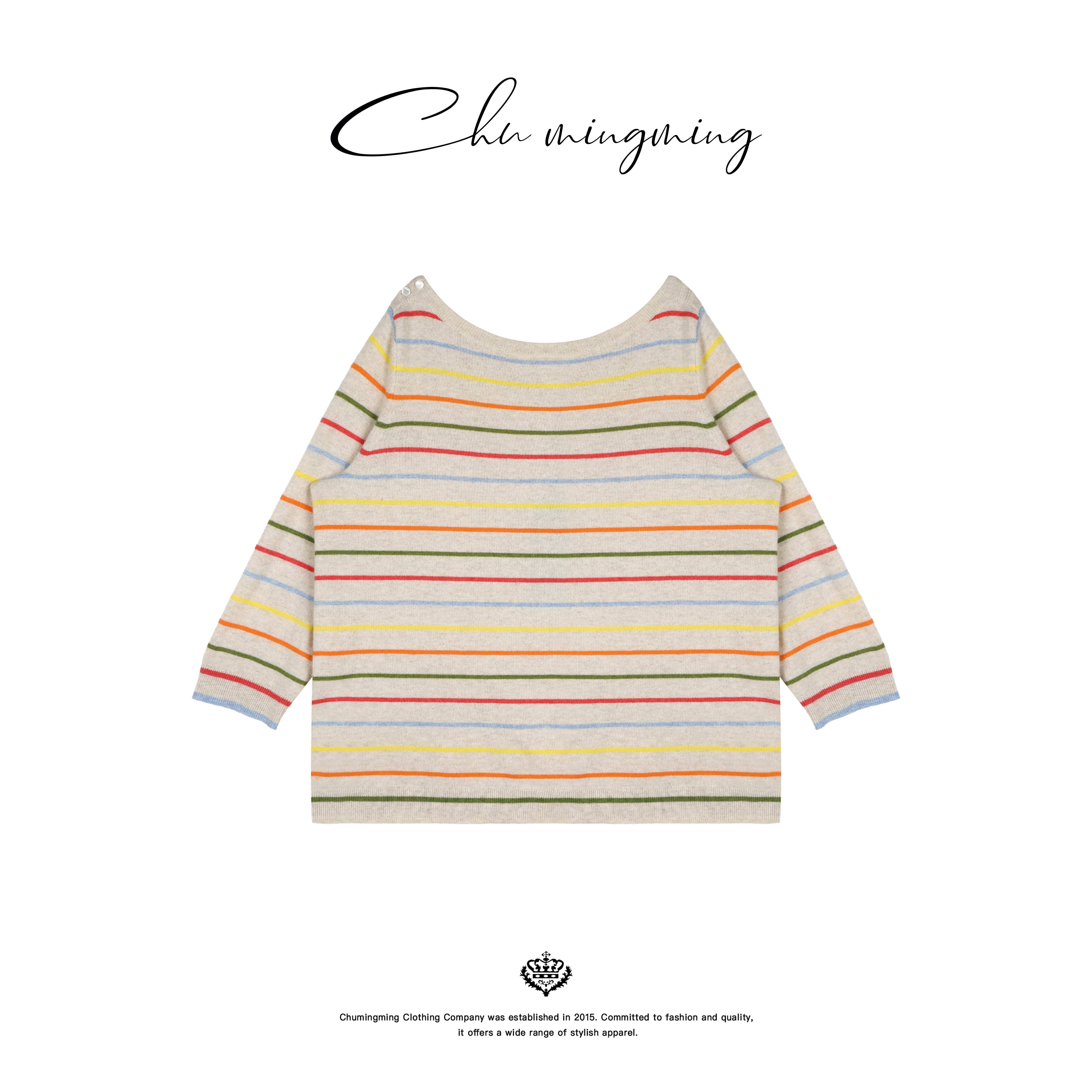 【CHUMINGMING】【星条】彩条进口毛衣CD256507