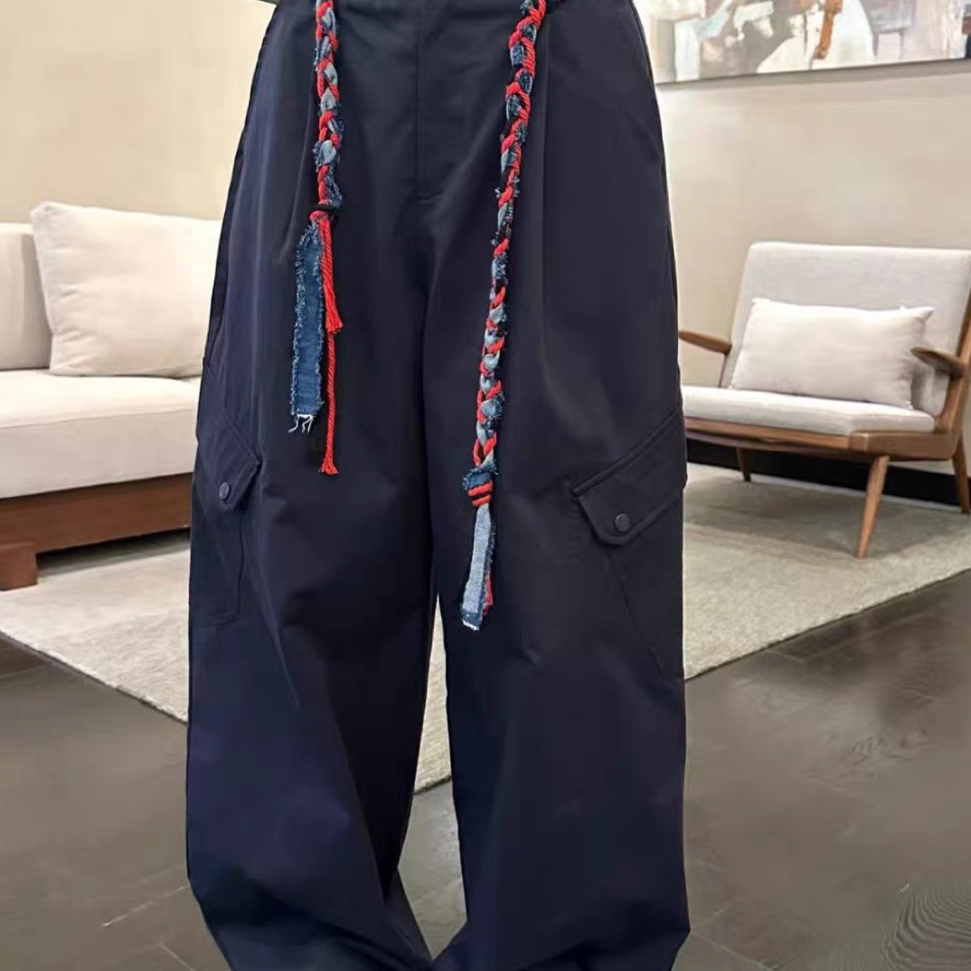 【鞋爱】7519伊歌莉秋新款韩版宽松显瘦百搭工装裤女休闲阔腿裤女潮