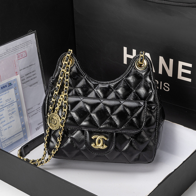 【万达撤柜】轻奢定制包包女2025新款小香风菱格链条包单肩斜跨适用