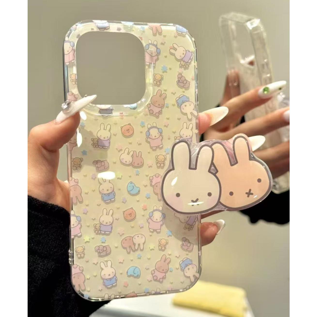 IMD迷你米菲兔适用iphone16苹果15果冻手机壳小米OPPOVIVO荣耀