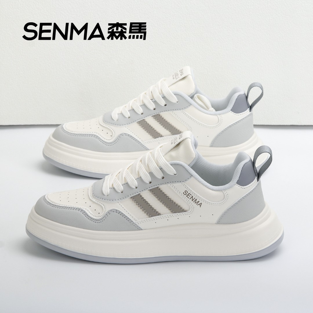 SENMA/森马男鞋厚底板鞋秋季新款百搭休闲运动鞋透气增高鞋子时尚