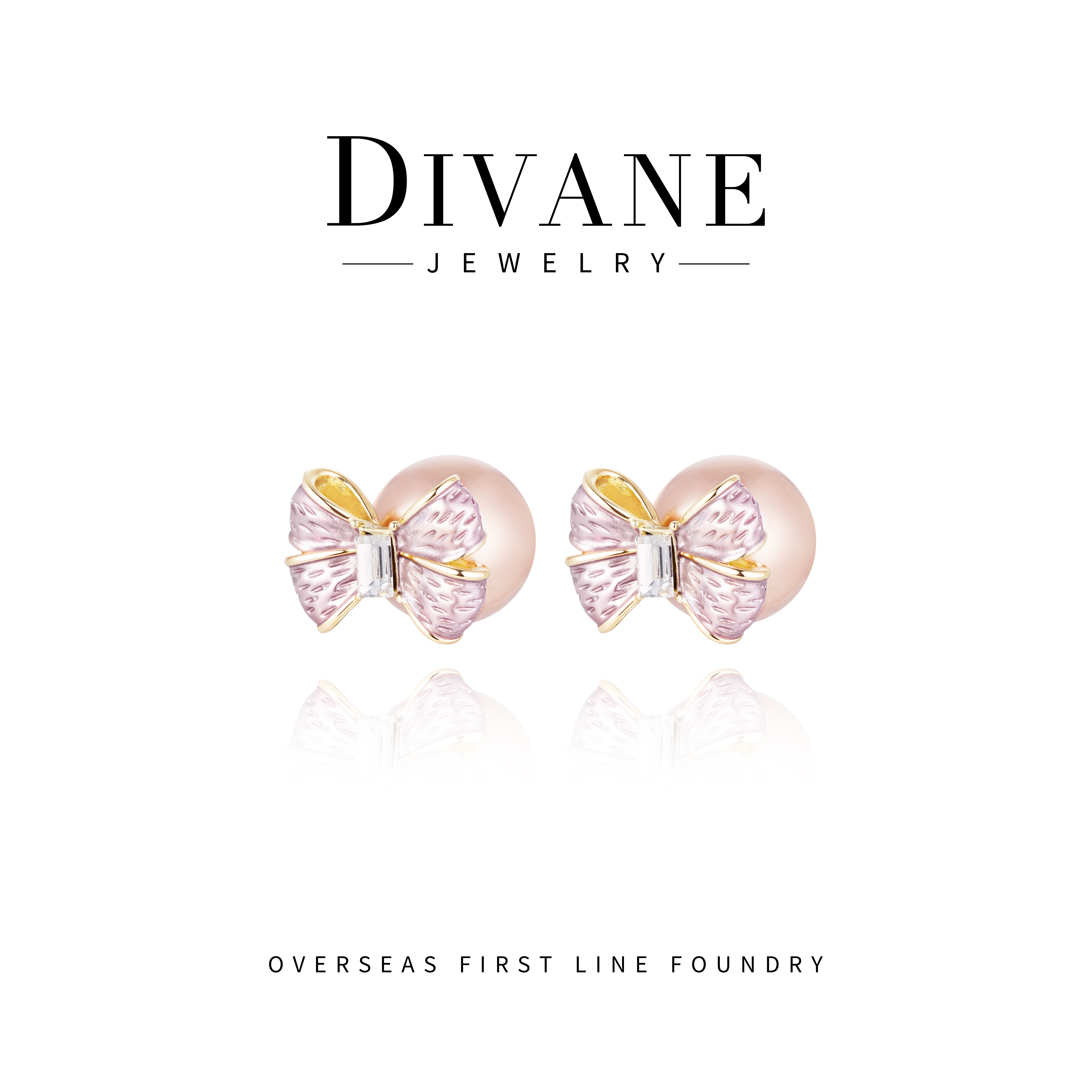 铜合金仿珍珠耳饰  【紫苑香槟】贵气轻奢风双戴耳饰 G0134