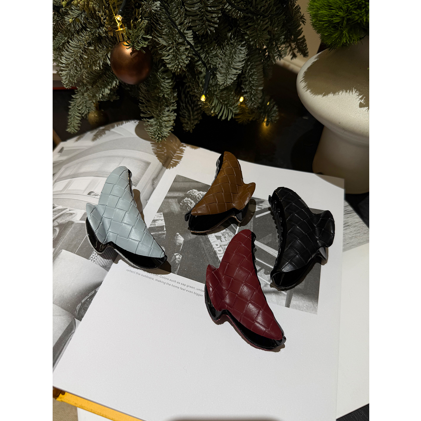 KEEP KAPU靠谱【编织夹】小香风编织纹大号抓夹鲨鱼夹KP253849