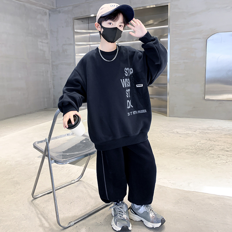 儿童装男童套装秋装2025新款酷帅秋款运动衣服中大童春男孩秋季潮