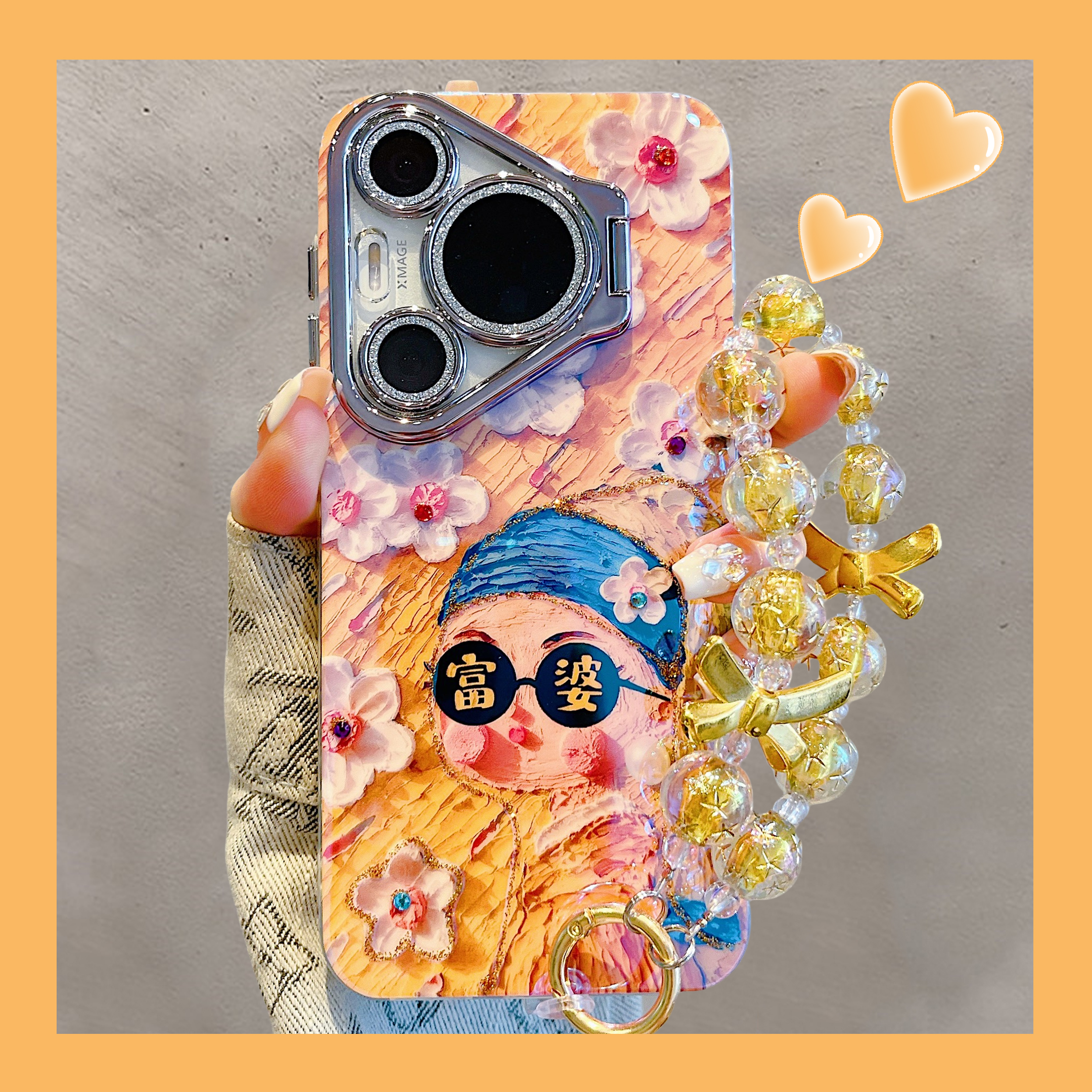 适用华为pura70pro+手机壳mate70/60pro油画富婆女孩苹果16/15/14