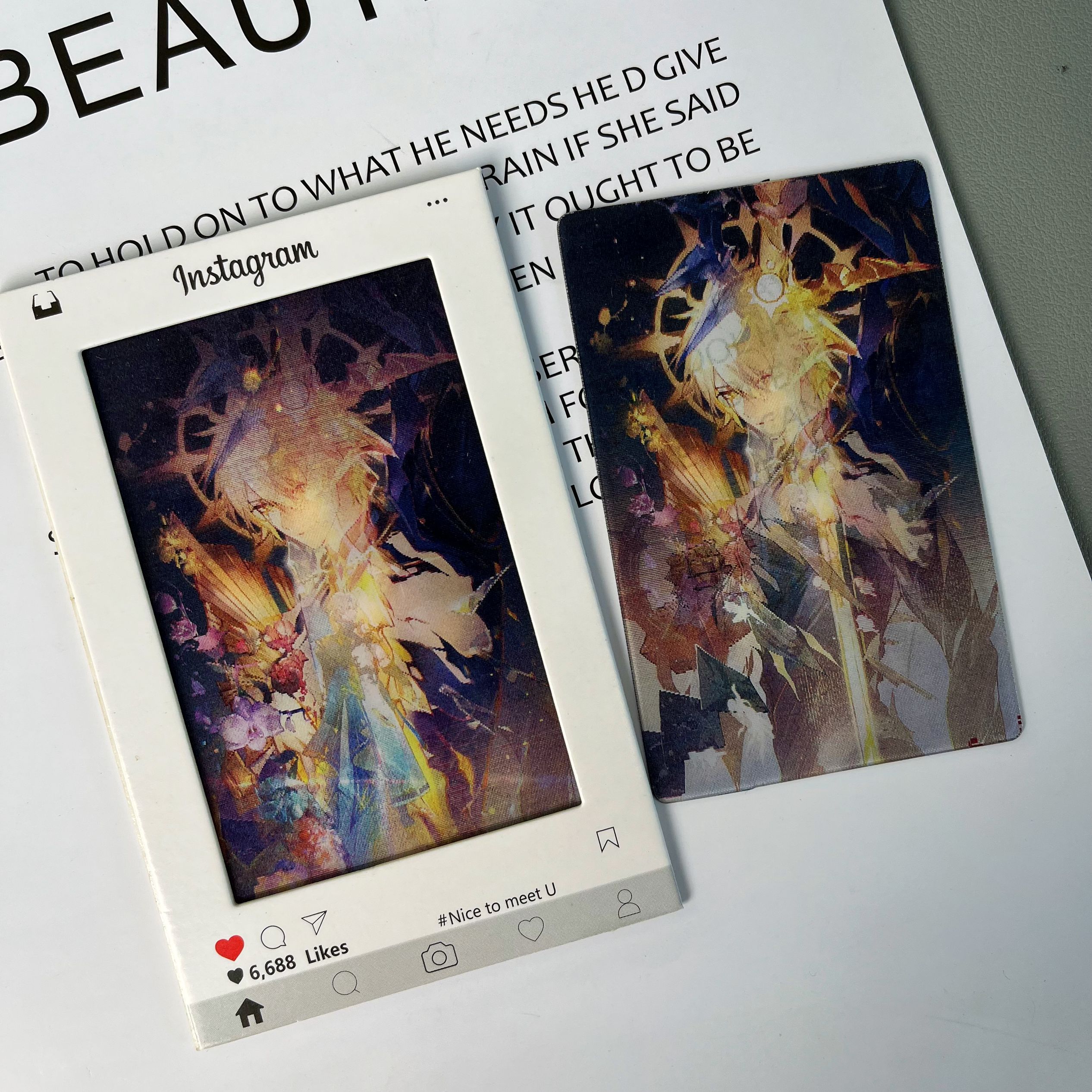 白厄光栅卡崩坏星穹铁道同人周边精美礼品送闺蜜自己小众礼物