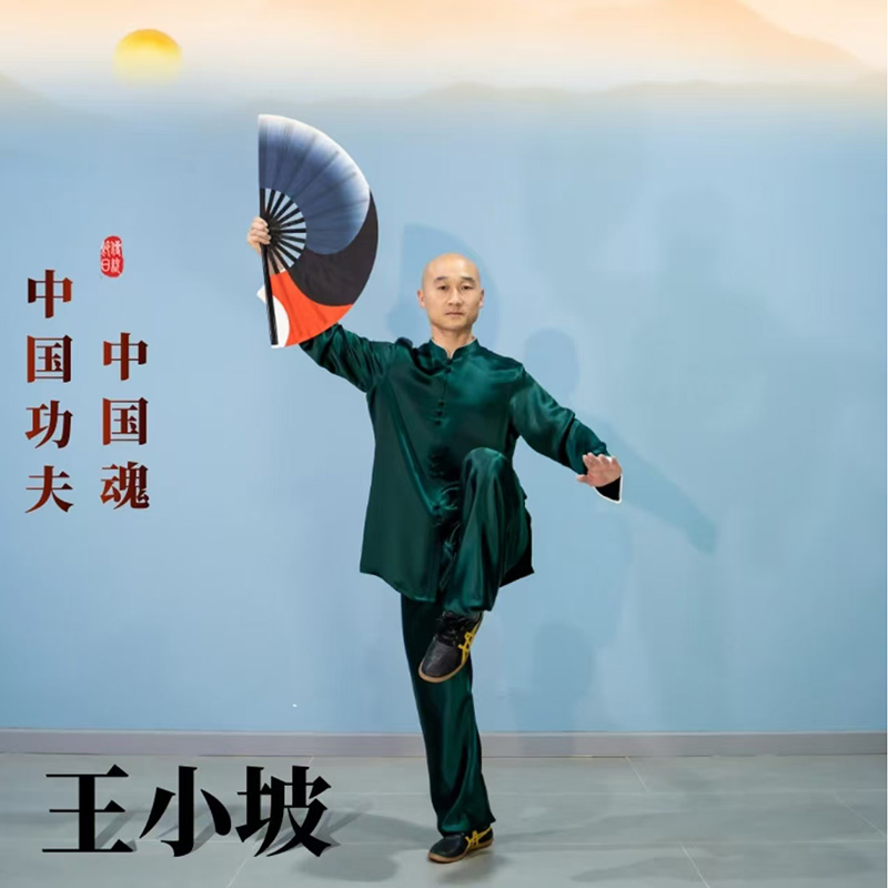 王小坡同款3色太极扇原版正品功夫响扇中国风武术扇成人款太极扇