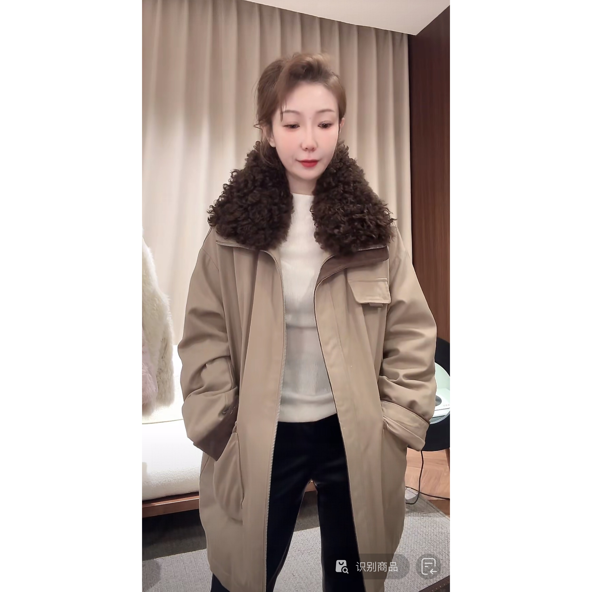 DEDM•STUDIO/高级感户外羊毛皮毛一体90白鹅绒外套2510WT/25925