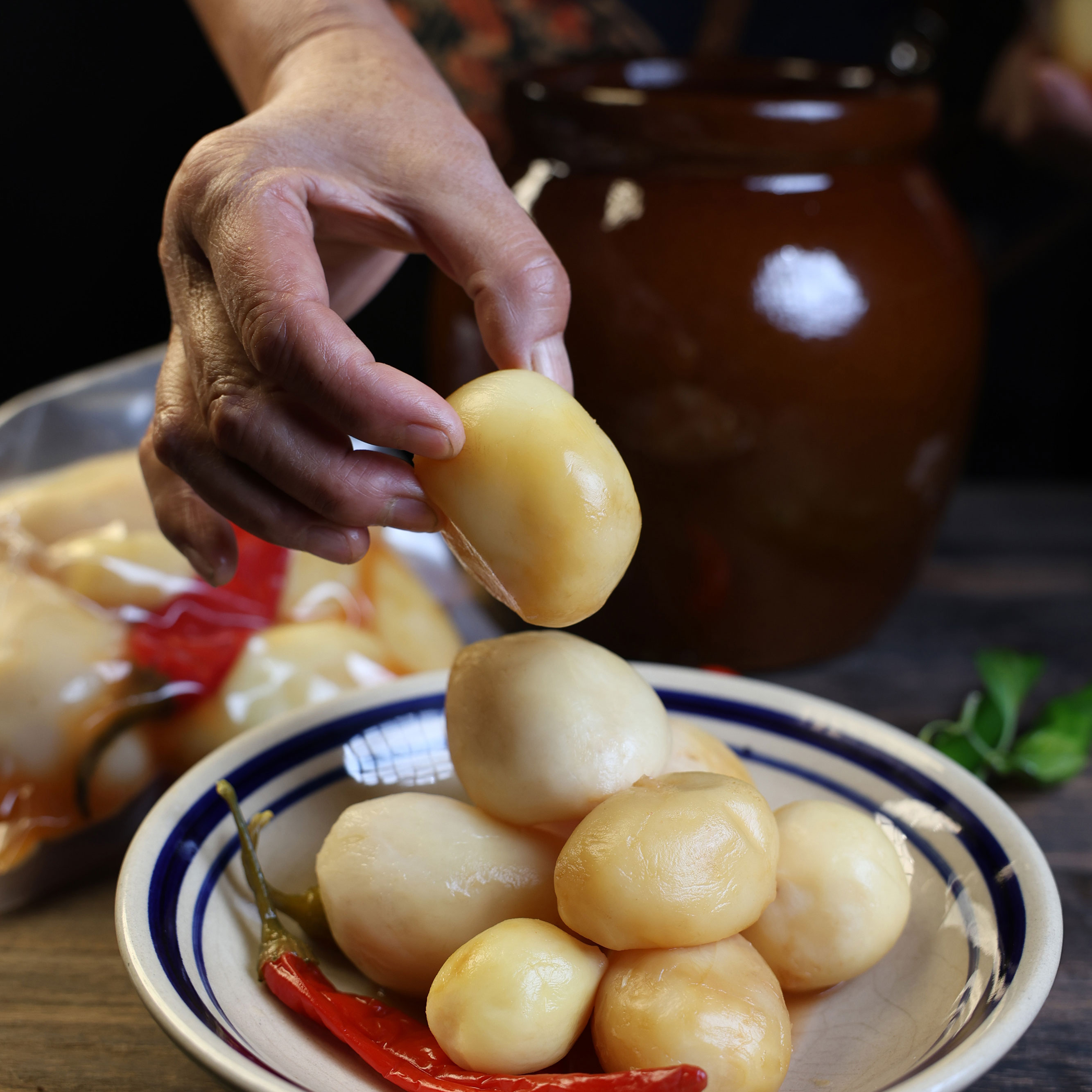 张徽英腌白圆萝卜头袋装400g传统手工开胃腌萝卜