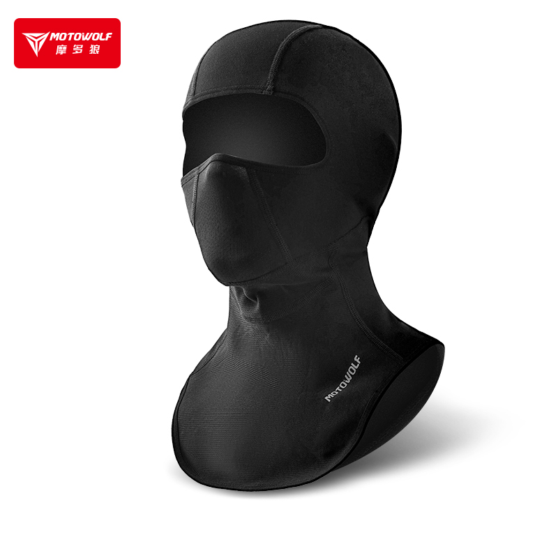 摩托车面罩抗菌除臭雪狼保暖骑行头套户外四季秋冬速干