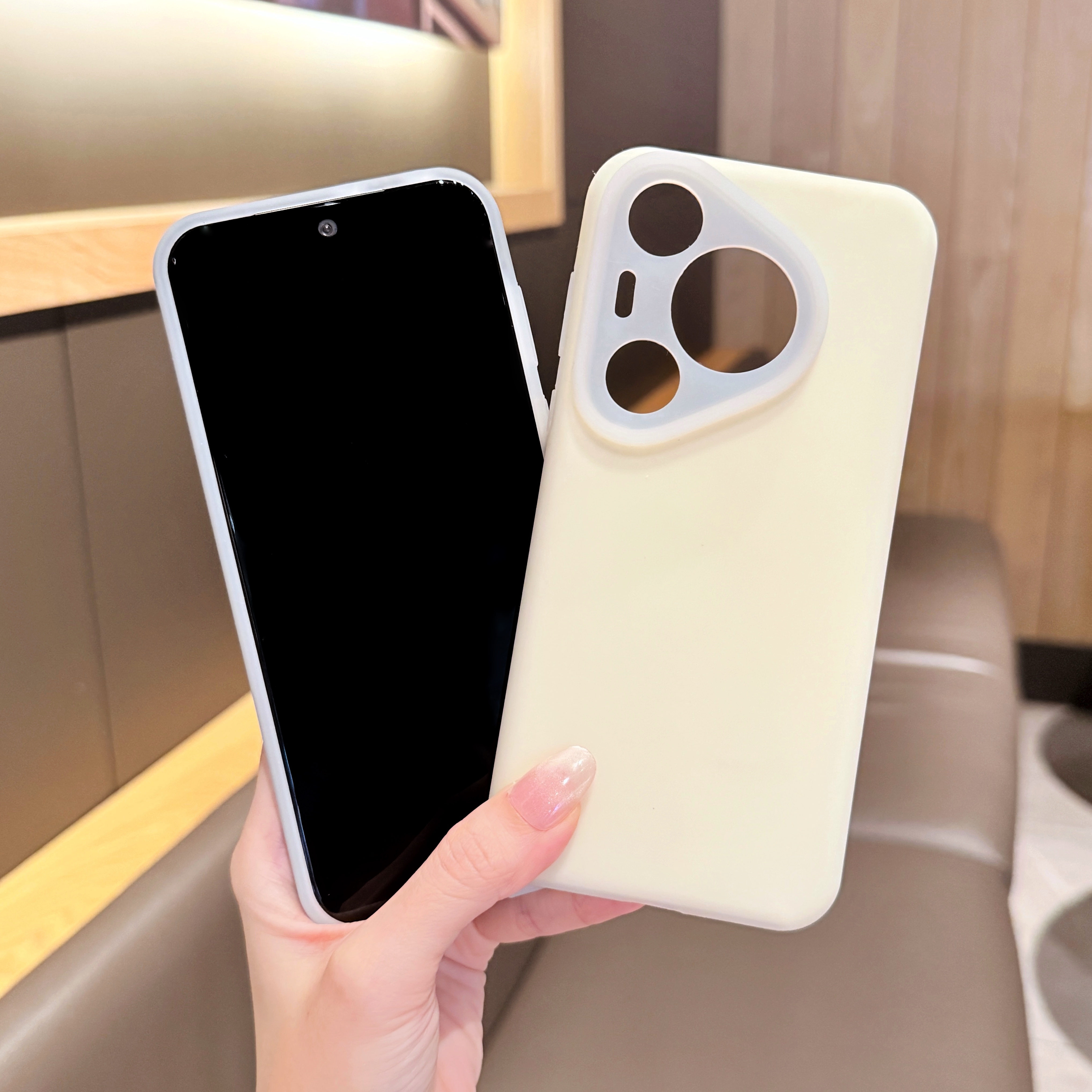 适用华为mate60/70果冻手机壳pura70液态硅胶全包镜头简约保护壳