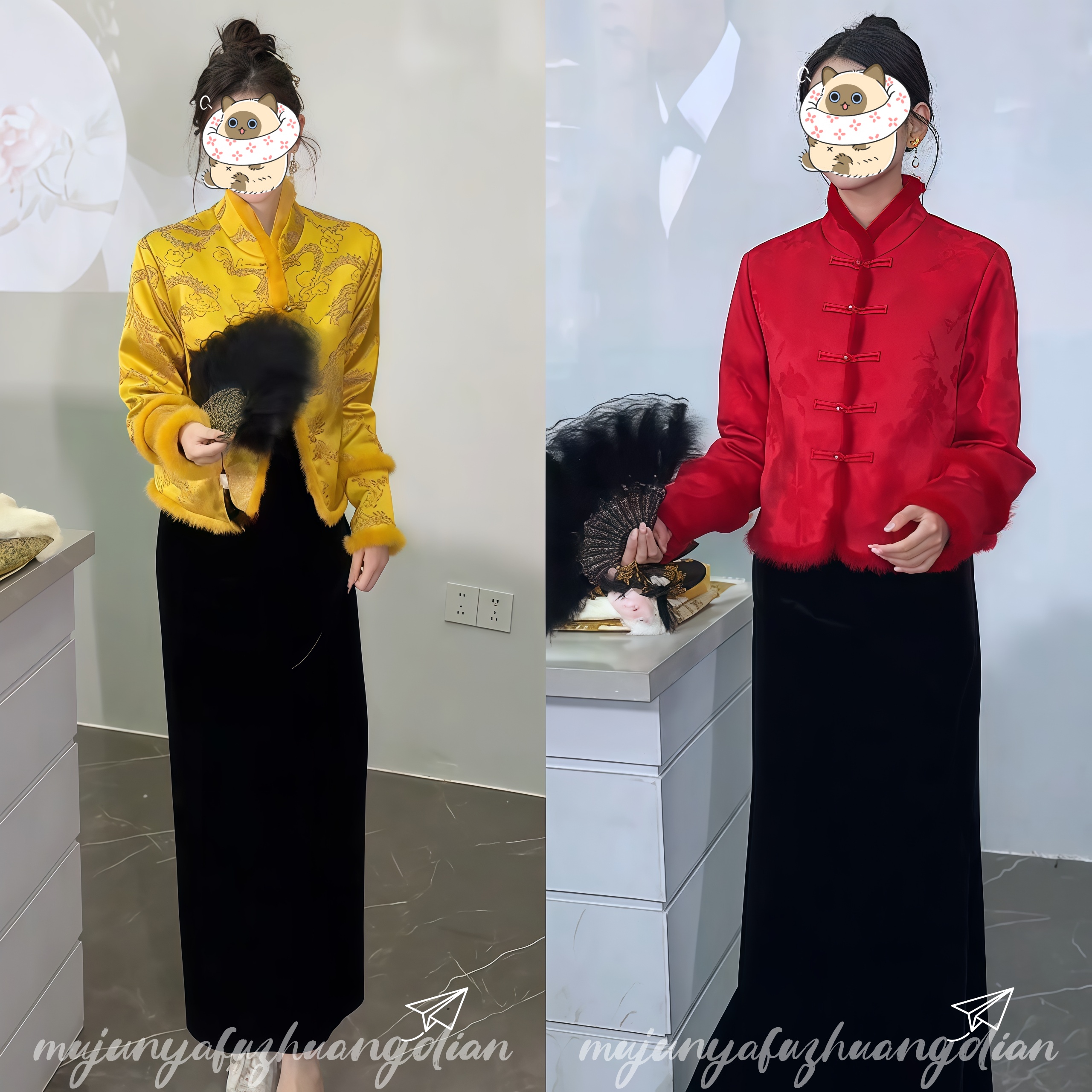 厚款宽松型常规款女长袖棉衣棉服女装唐装中国风套装